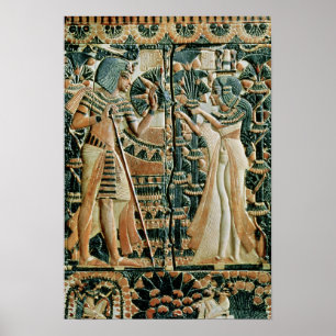 Poster Plaque from the lid of coffer showing