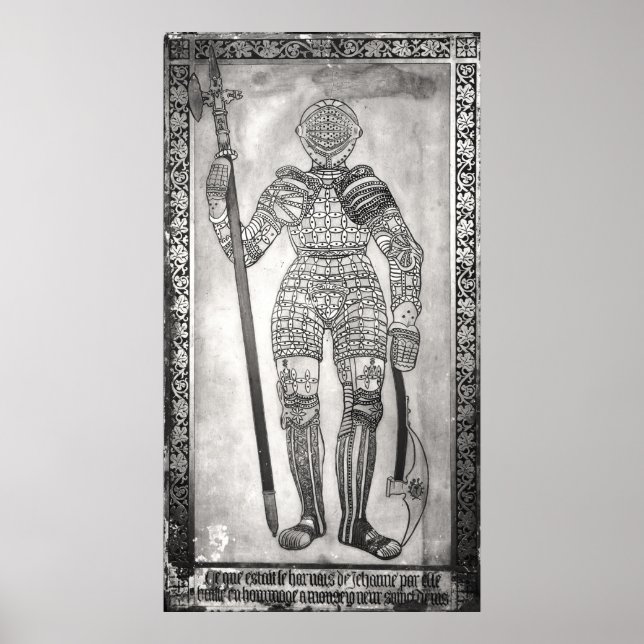 Poster Plaque représentant l'armure de Jeanne d'Arc (Devant)