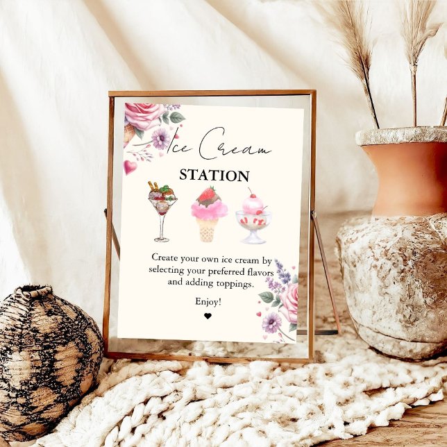 Poster Plaques de barre de Fêtes des mariées modernes ros (Créateur téléchargé)