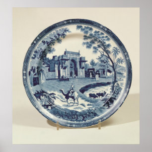 Poster Plat bleu et blanc de Spode, c.1815