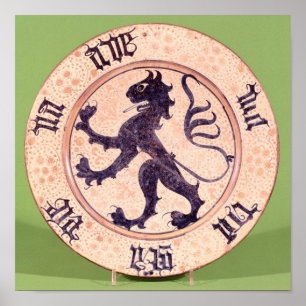 Poster Plat hispano-mauresque, vitré en étain