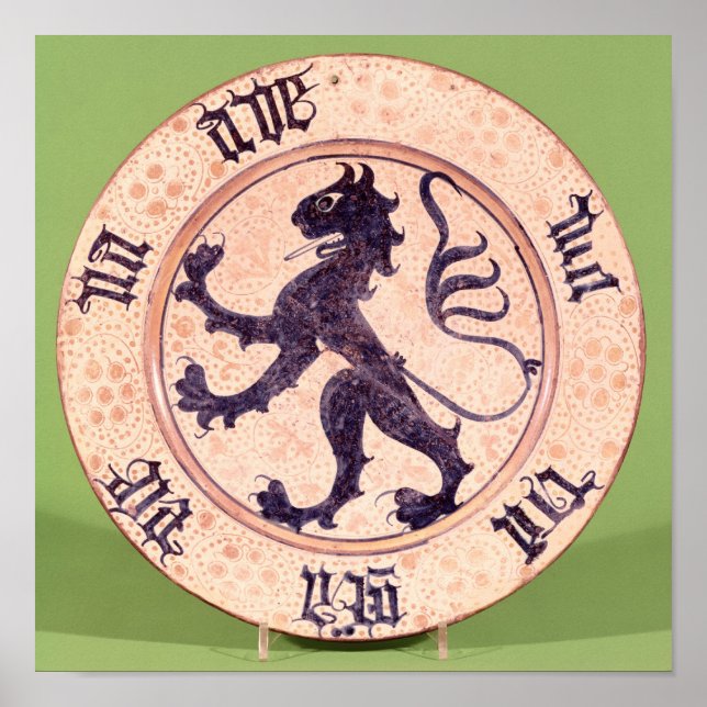 Poster Plat hispano-mauresque, vitré en étain (Devant)