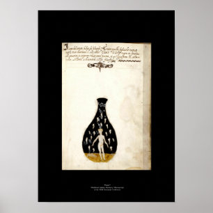Poster Plat italien médiéval 7 d'affiche d'alchimie