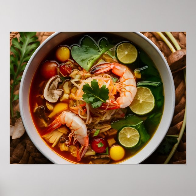 Poster Plat thaï Tom Yum Goong haute résolution (Devant)