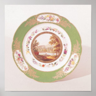 Poster Plate depicting the old Pont de Sevres