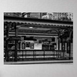 Poster Plate-forme de station de Flinders Street Melbourn