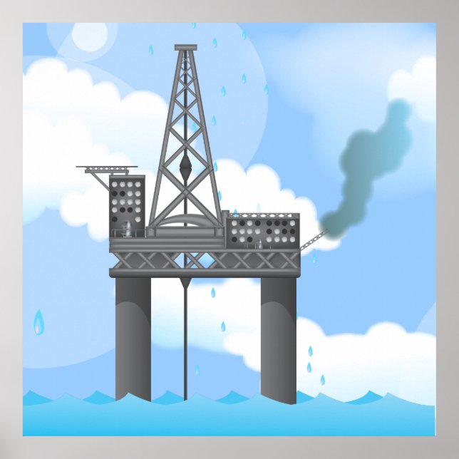 Poster Plateforme pétrolière (Devant)