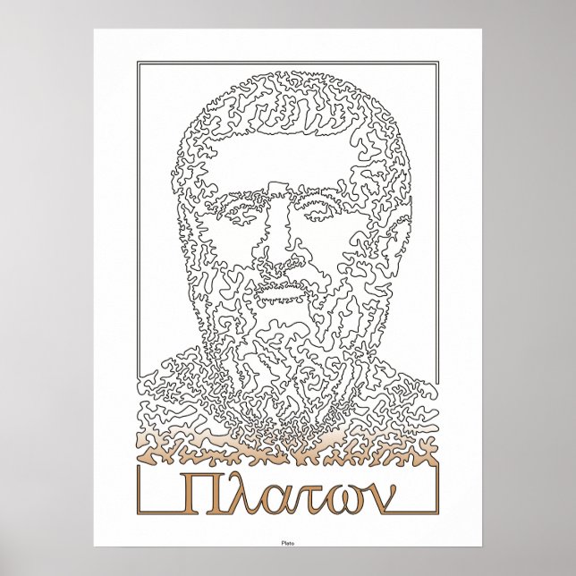 Poster Platon. philosophe grec [014] (Devant)