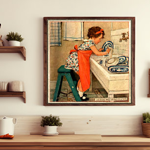 Poster Plats pour filles de Jessie Willcox Smith