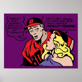 Poster Playa de baseball et sa fille