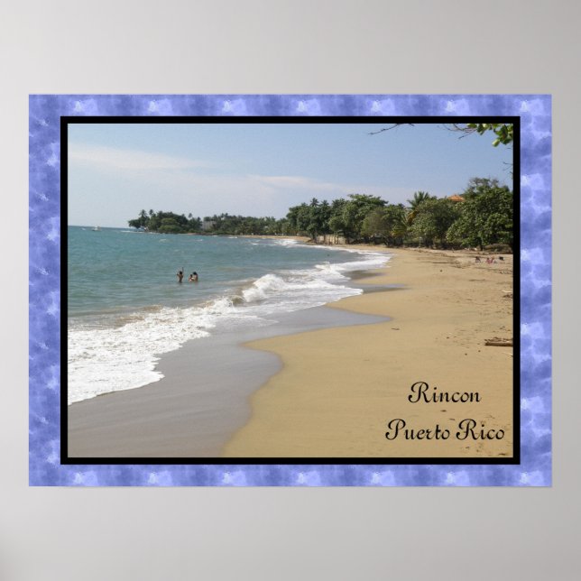 Poster Playa de Rincon En Porto Rico (Devant)