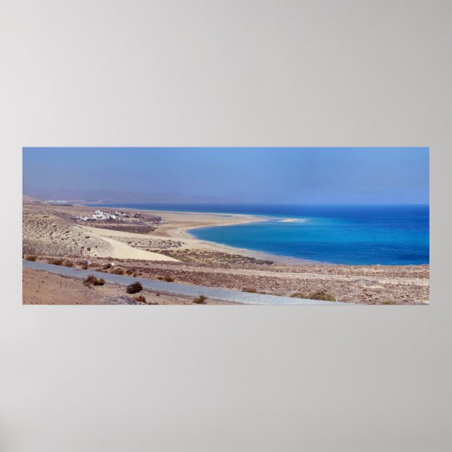 Poster Playa de Sotavento en Fuerteventura (Devant)