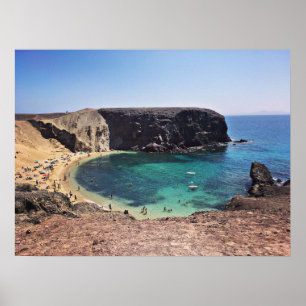 Poster Playa del Papagayo, côte sud de Lanzarote