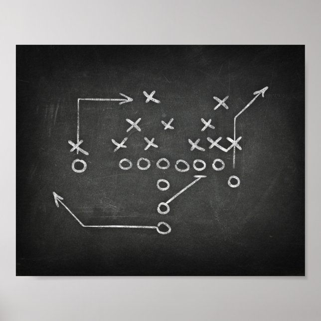 Poster PLAYBOOK DE FOOTBALL Imprimer Décor sportif (Devant)
