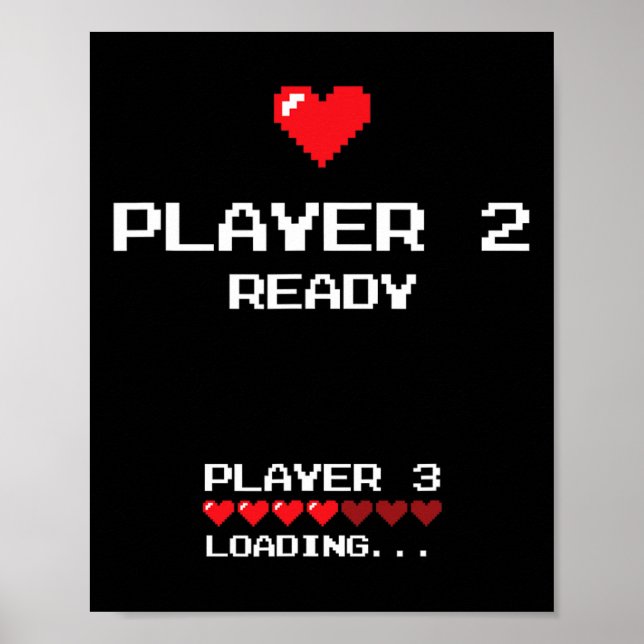 Poster Player 2 Player 3 Loading - Retro Gaming -  (Devant)