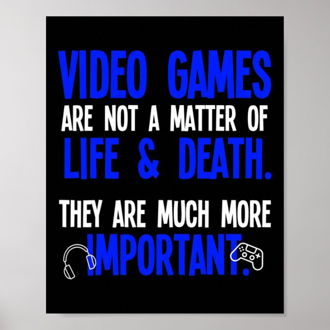 Poster Playing Video Games Funny Pc Console Gamer Geek  (Devant)