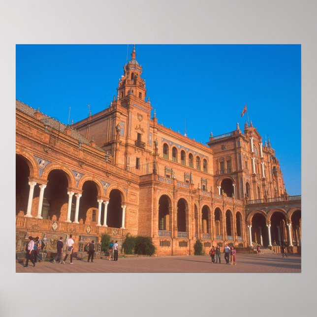 Poster Plaza de Espana à Séville, Espagne. (Devant)