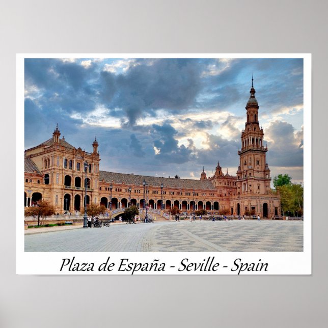 Poster Plaza de España Séville Espagne Europe (Devant)