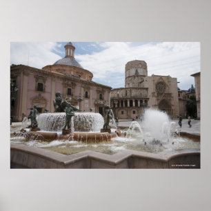 Poster Plaza De La Virgin et Basilica De Virgen