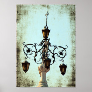 Poster Plaza Light Music Notes Grunge