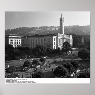 Poster Plaza, Porte de Sather du toit de Dwinelle, 1966