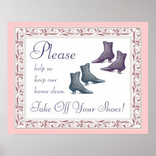 Poster Please Take Off Your Shoes