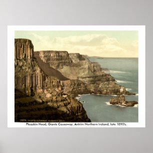 Poster Pleaskin Head, Giants Causeway, Antrim N. Irlande