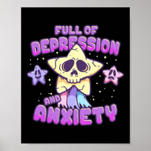 Poster Plein De Dépression Et D'Anxiété La Santé Mentale