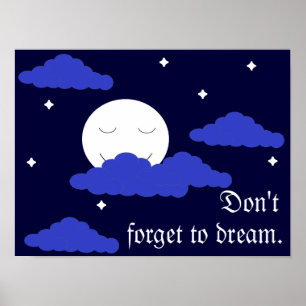 Poster Pleine lune à Midnight & Stars