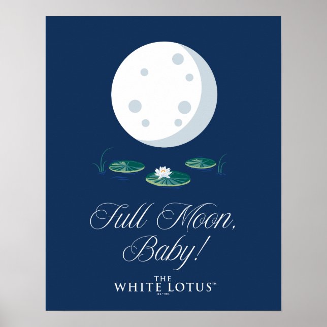Poster Pleine lune, Bébé ! - Le Lotus Blanc (Devant)