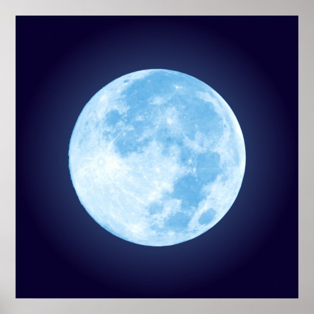 Poster Pleine lune bleue (Devant)