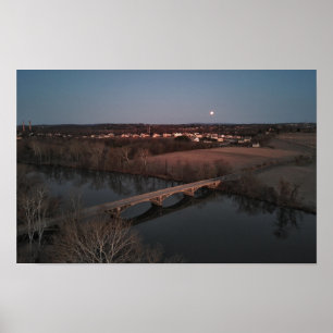 Poster Pleine lune du pont Black Rock