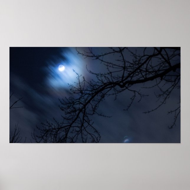 Poster Pleine lune en Ciel de nuit, Ohio (Devant)