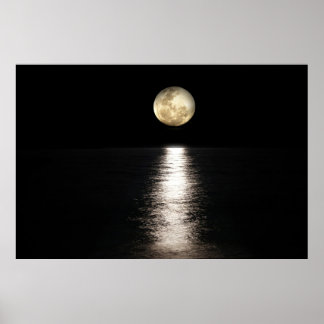 Poster Pleine lune en mer