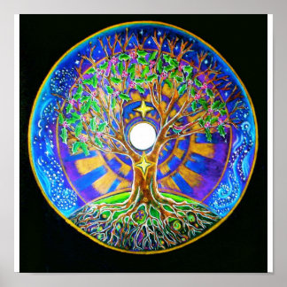 Poster Pleine lune Mandala