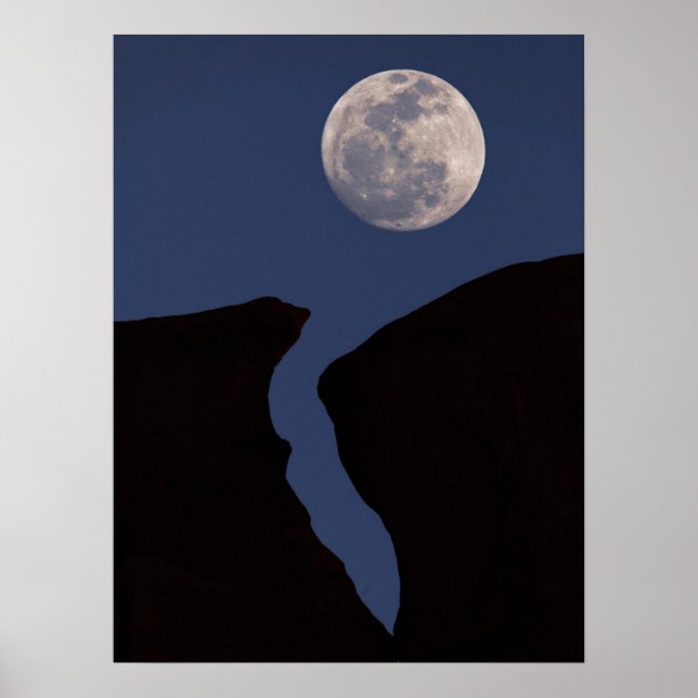 Poster Pleine lune | Monument Valley, Arizona (Devant)
