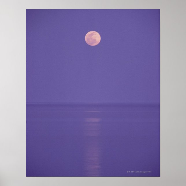 Poster Pleine lune rose (Devant)
