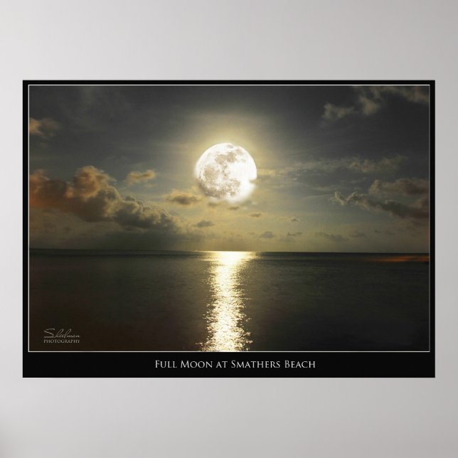POSTER PLEINE LUNE SUR LA PLAGE DE SMATHERS (Devant)