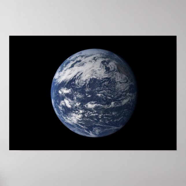 Poster Pleine Terre centrée sur l'océan Pacifique (Devant)