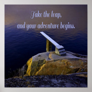 Poster Plongée Prenez Le Leap Adventure