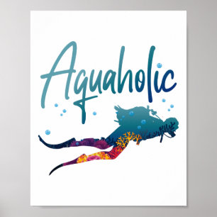 Poster Plongée Sous-Marine Je Sais Que Je Plonge Comme Un