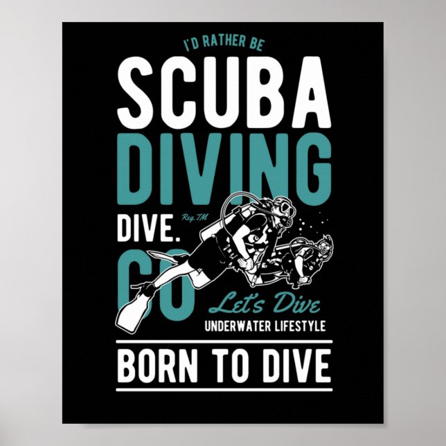 Poster Plongée sous-marine Lifestyle Né Dive (Devant)
