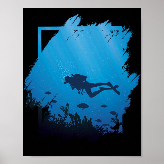 Poster Plongée Sous-Marine Pour Les Plongeurs (Devant)