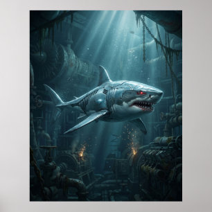 Poster Plongée Titanium Shark