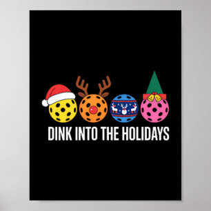 Poster Plonger dans les fêtes amusements de Noël pour pic
