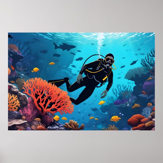 Poster Plongeur (Devant)