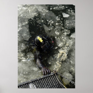Poster Plongeur de marine des USA