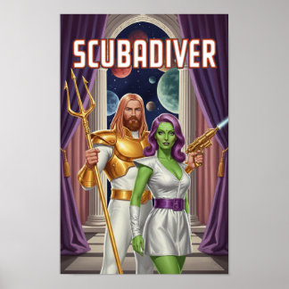 Poster Plongeursous-marin