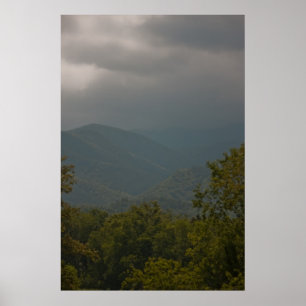 Poster "Pluie dans les montagnes fumantes"