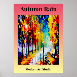 Poster Pluie d'automne
